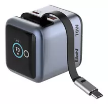 Verbatim Mini GaN Charger 70W su įtraukiamu USB-C laidu