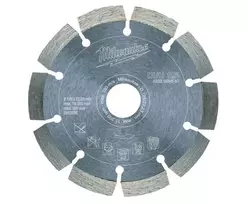 MILWAUKEE DUH deimantinis pjovimo diskas 125 mm, segmentuotas, sausam pjovimui betonui, akmeniui, mūrui