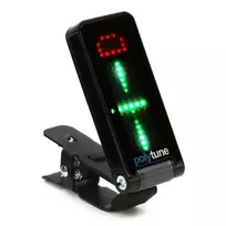 TC Electronic PolyTune Clip derintuvas - polifoninis, chromatinis, stroboskopinis, automatiškai besiorientuojantis LED, juodas