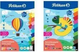 Pelikan Construction Paper Block DIN A3, 10 lapų, 10 spalvų, 120 g/m², klijuotas viršuje