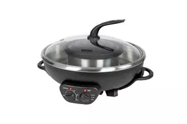 UNOLD 48745 Asia Fondue Hot Pot elektrinis 2,5 l nerūdijančio plieno 1500 W su 8 šakutėmis