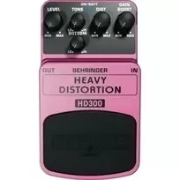 Behringer HD300 Heavy Distortion efektų pedalas elektrinei gitarai – itin kompaktiškas, 9V DC, buffered bypass, juodas