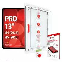 E.V.I. DISPLEX Tablet Real Glass ekrano apsauginis stiklas, skirtas Apple iPad Pro 13 (2024/2025) – 9H grūdintas stiklas, itin skaidrus, 2.5D užapvalinti kraštai, oleofobinė danga, montavimas be burbuliukų