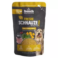 BOSCH Freshe Schnauze Mono-Protein šlapias šunų maistas su vištiena, moliūgu ir brokoliais – 250g maišelis