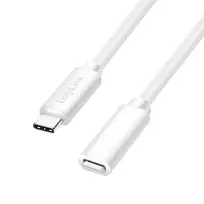 LogiLink USB 2.0 Type-C prailginimo laidas, C/M į C/F, 480Mbps, 60W, baltas, 3 m