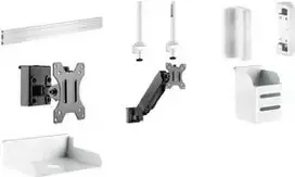 LogiLink Slatwall dujų spyruoklės monitoriaus laikiklis 17–32 colių ekranams, VESA 75/100, 2–9 kg, juodas
