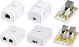 LogiLink NP0097 Cat.6A paviršiaus montavimo dėžutė, 2x RJ45, ekranuota, balta