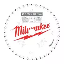 Milwaukee diskinio pjūklo diskas 160 mm x 20 mm anga 48T TCT medienai švarus pjūvis CSB P W