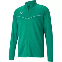 PUMA teamRISE treniruočių poliesterio striukė žalia 657392 05 S - vyriška futbolo striukė su užtrauktuku