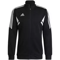 adidas Condivo 22 vyriška treniruočių striukė, juoda, siauro kirpimo, su užtrauktuku, AEROREADY Primegreen perdirbtas poliesteris HA6252