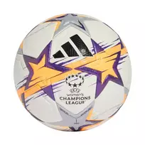 adidas UCL Women's Pro 26/27 League Stage futbolo kamuolys, 5 dydis, baltas/oranžinis/violetinis