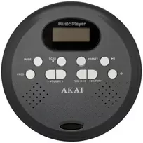AKAI ACDP-200 PLUS nešiojamas CD grotuvas su 40s apsauga nuo šuolių, DBBS, USB maitinimu, juodos spalvos