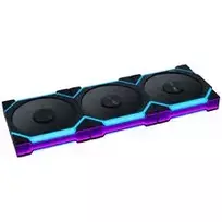 Lian Li UNI FAN SL FLEX Wireless ARGB 120 mm PWM korpuso ventiliatorius - 3 vnt., juodos spalvos, atvirkštinė mentė