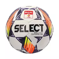 Select Brillant Training DB Betclic 1 League V24 futbolo kamuolys, 5 dydis, baltas-oranžinis-violetinis