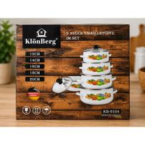 KlönBerg emaliuotų puodų rinkinys 5vnt