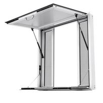 Prekybos langas su sulankstoma lentyna 915x915mm