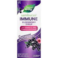 Nature's Way, „Sambucus®“, imunitetą stiprinantis šeivamedžio uogų sirupas, skirtas nuo 7 metų amžiaus, 120 ml