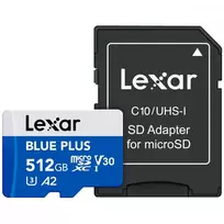 Memory card microSD card 512GB C10 A2 U3 V30 170MB/s Blue Plus