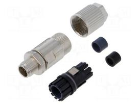 Connector: M12 | plug | PIN: 8 | male | M12 ALTW | 30V | straight | IDC | 2A