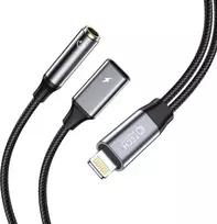 AV Tech-Protect adapteris „UltraBoost“ „Lightning“ (vyriškas) / 3,5 mm „mini jack“ (moteriškas) – „Lightning“ (moteriškas) – juodas