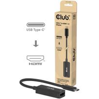 Club3D CAC-2505 USB-C-HDMI adapteris, 8K60Hz, DP Alt Mode, HDCP 2.3, DSC1.2a, 0.12m, juodas