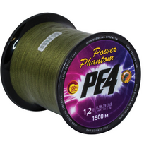Pintas valas Power Phantom PE4, 1500m, GREEN #2, 0,22mm, 11,8kg