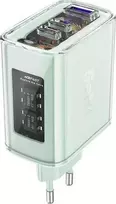 „Acefast A45“ GaN įkroviklis su 1 USB-A ir 2 USB-C jungtimis, 65 W (A45 „Mountain mist“)