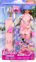 Lėlė su priedais Mattel Barbie You Can Be Anything Snowboarder JKF78, 29 cm, rožinė sp.