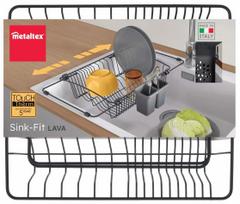 Indų džiovykla Metaltex Lava, 35 cm x 130 cm, nerūdijantysis plienas/metalas, juoda sp.