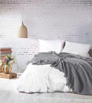 Prekė su pažeista pakuote. Lovatiesė Mijolnir Mona 157SHS5294, šviesiai pilka sp./žalia sp., 220 cm x 240 cm