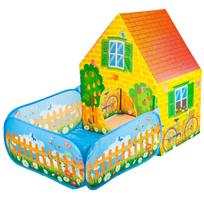 Prekė su pažeista pakuote. Vaikiška palapinė EcoToys Farm Tent, 150 cm x 90 cm