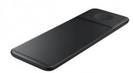 Prekė su pažeista pakuote. Belaidis įkroviklis Samsung Wireless Charger Trio, USB Type C, juoda sp.