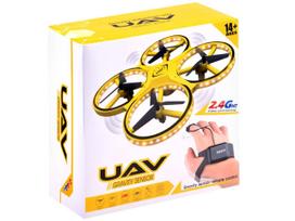 Prekė su pažeista pakuote. Žaislinis dronas UAV Gravity Sensor RC0573, 17 cm, geltona sp.