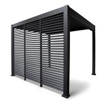 Prekė su pažeista pakuote. Žaliuzinė siena pavėsinei Home4you Mirador-111, 238.25 cm, tamsiai pilka sp.