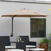 Sodo skėtis Taupe 248 x 248 x 148 cm Poliesteris ir plienas