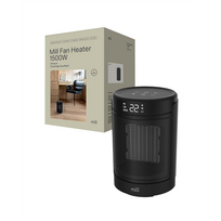 Mill FH1500BLACK  Ceramic fan heater  1500 W  Suitable for rooms up to 22 m²  Black