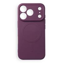 Dėklas, skirtas iPhone 18 Pro / 17 Pro: Silicone Mag Cover, suderinamas su MagSafe, su kameros apsauga, spalva – tamsiai vyšninė