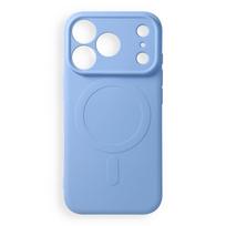 Dėklas, skirtas iPhone 18 Pro / 17 Pro: Silicone Mag Cover, suderinamas su MagSafe, su kameros apsauga, spalva – šviesiai mėlyna
