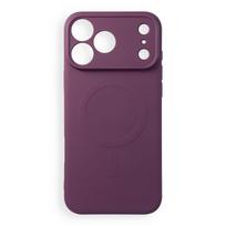 Dėklas, skirtas iPhone 18 Pro Max / 17 Pro Max: Silicone Mag Cover, suderinamas su MagSafe, su kameros apsauga, spalva – tamsiai vyšninė