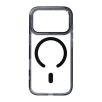 Dėklas, skirtas iPhone 18 Pro Max / 17 Pro Max: Frame Clear Hybrid Mag Cover, suderinamas su MagSafe, spalva – juoda