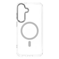 Dėklas, skirtas Samsung S25 FE / S26 FE: Frame Clear Hybrid Mag Cover, suderinamas su MagSafe, spalva – skaidri