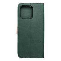 Žalias ir auksinis Split Book atverčiamas dėklas, skirtas Motorola G57 POWER