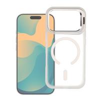 Dėklas, skirtas iPhone 18 Pro Max / 17 Pro Max: Forcell F-Protect Shadow Stand Premium, suderinamas su MagSafe, spalva – sidabrinė