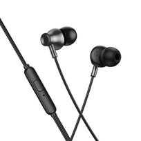 Hoco M119 laidinės ausinės su mikrofonu, 3,5 mm jungtis, juodos