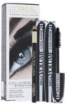 Set L'Oreal Paris: Mega Volume Collagene 24h Extra Blakstienų tušas Juodas, 2 pcs, 9 ml + Contour Khol Kohl Akių apvadas Juodas 1.2 g