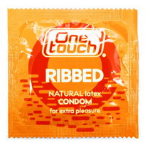 One Touch Ribbed stimuliuojantys prezervatyvai (3 vnt.)