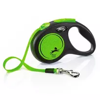 FLEXI pavadėlis šuniui New Neon S juostinis 5m, žalias
