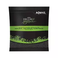 Aquael dekoratyvinis kvarcinis gruntas akvariumui, juodas, 2-3 mm, 1 kg