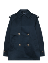 Polo Ralph Lauren - Cotton Twill Balloon Trench Coat - Lietpaltis - Tamsiai mėlyna