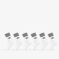 adidas 3-Stripes Crew Socks 6 Pairs White - Dydis S (JV7410 Kojinės)